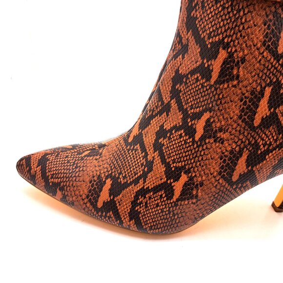 Fashion to Figure Fawn Snake Print Mid-Calf Slouch Boot - Size 12 - Picture 12 of 13